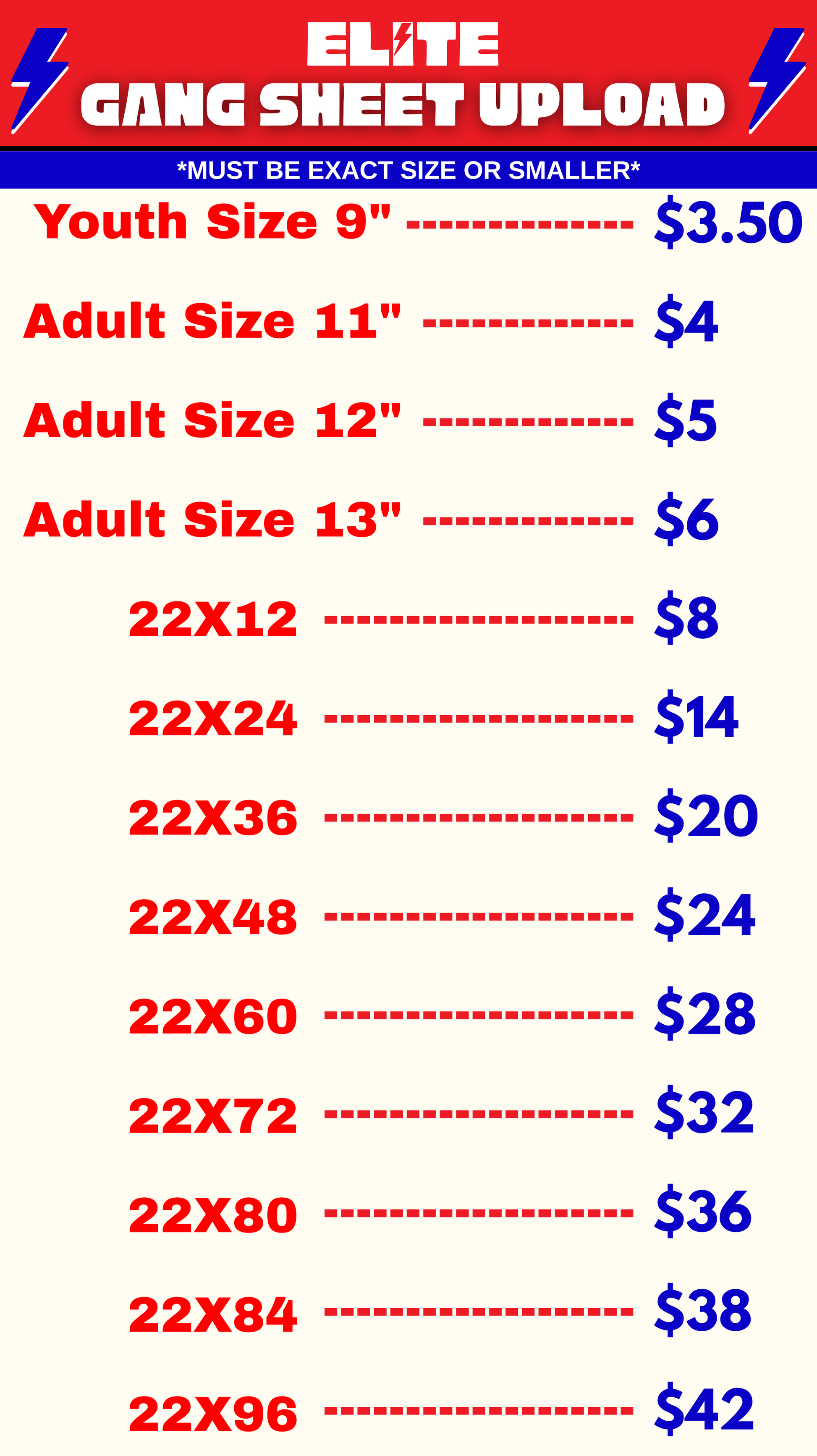 Upload Your Own Gang Sheet