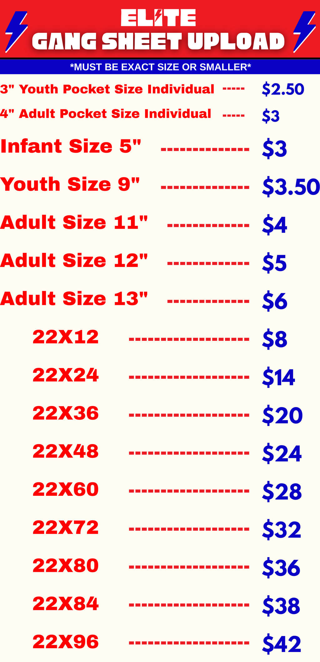 Upload Your Own Gang Sheet