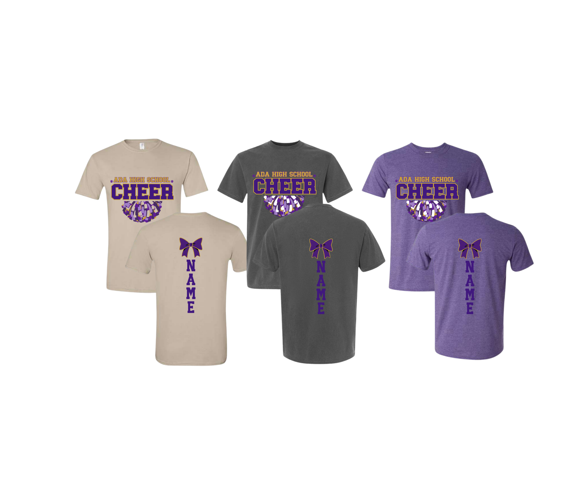 AHS Cheer Tshirt w/ Glitter and Custom Name